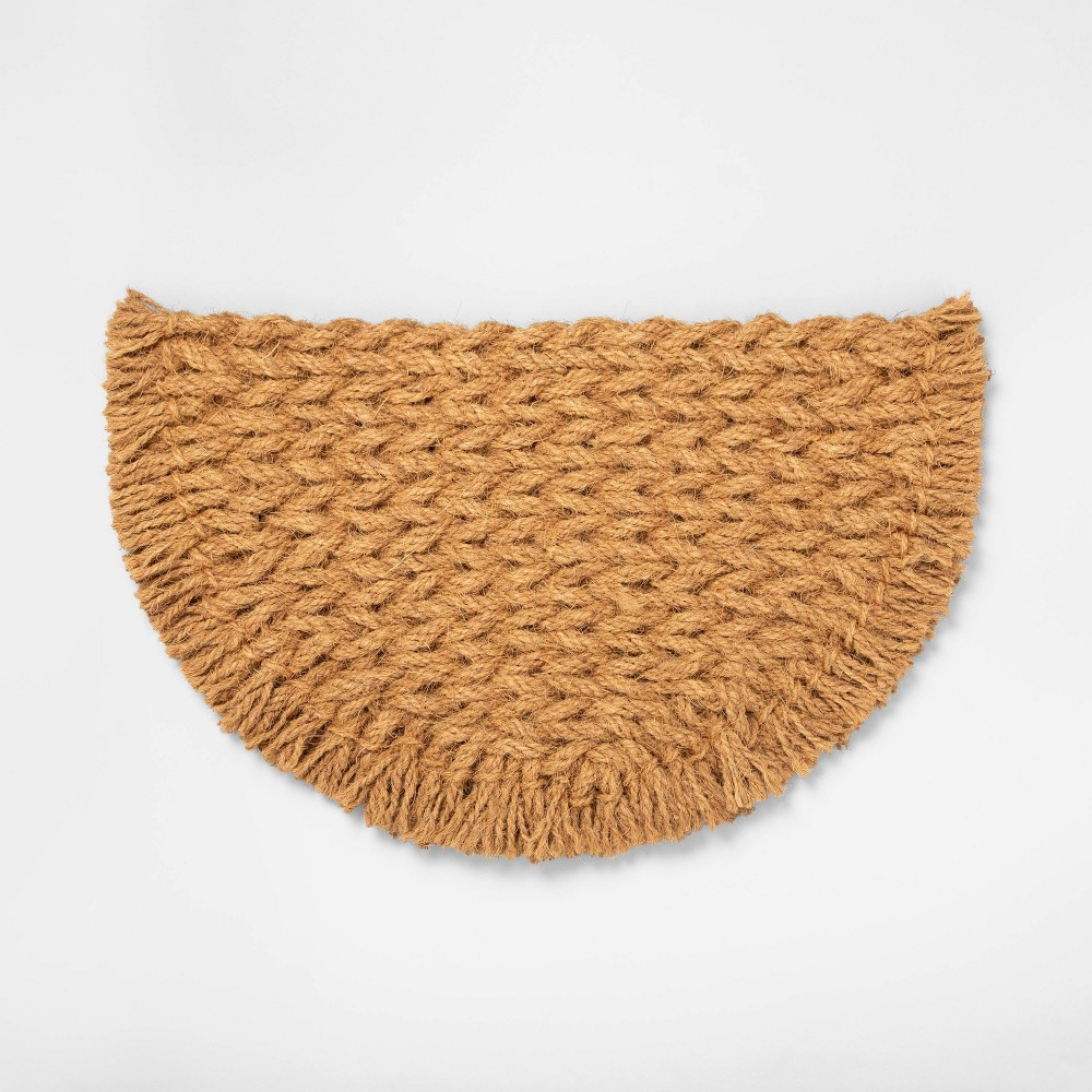 Half Circle Braided Coir Doormat - Hearth & Hand with Magnolia | Target