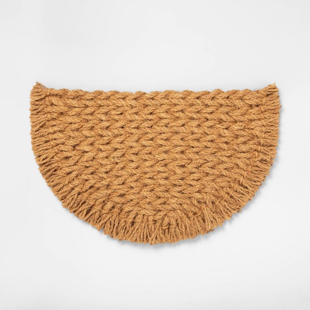 Half Circle Braided Coir Doormat - Hearth & Hand™ with Magnolia | Target