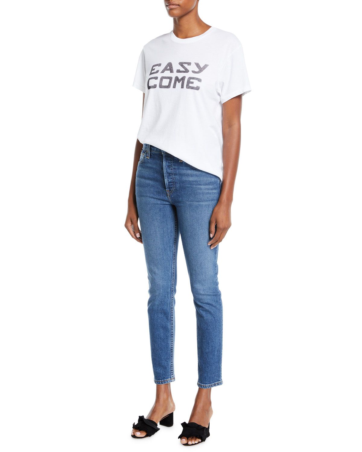 High-Rise Skinny Ankle Cropped Jeans | Neiman Marcus