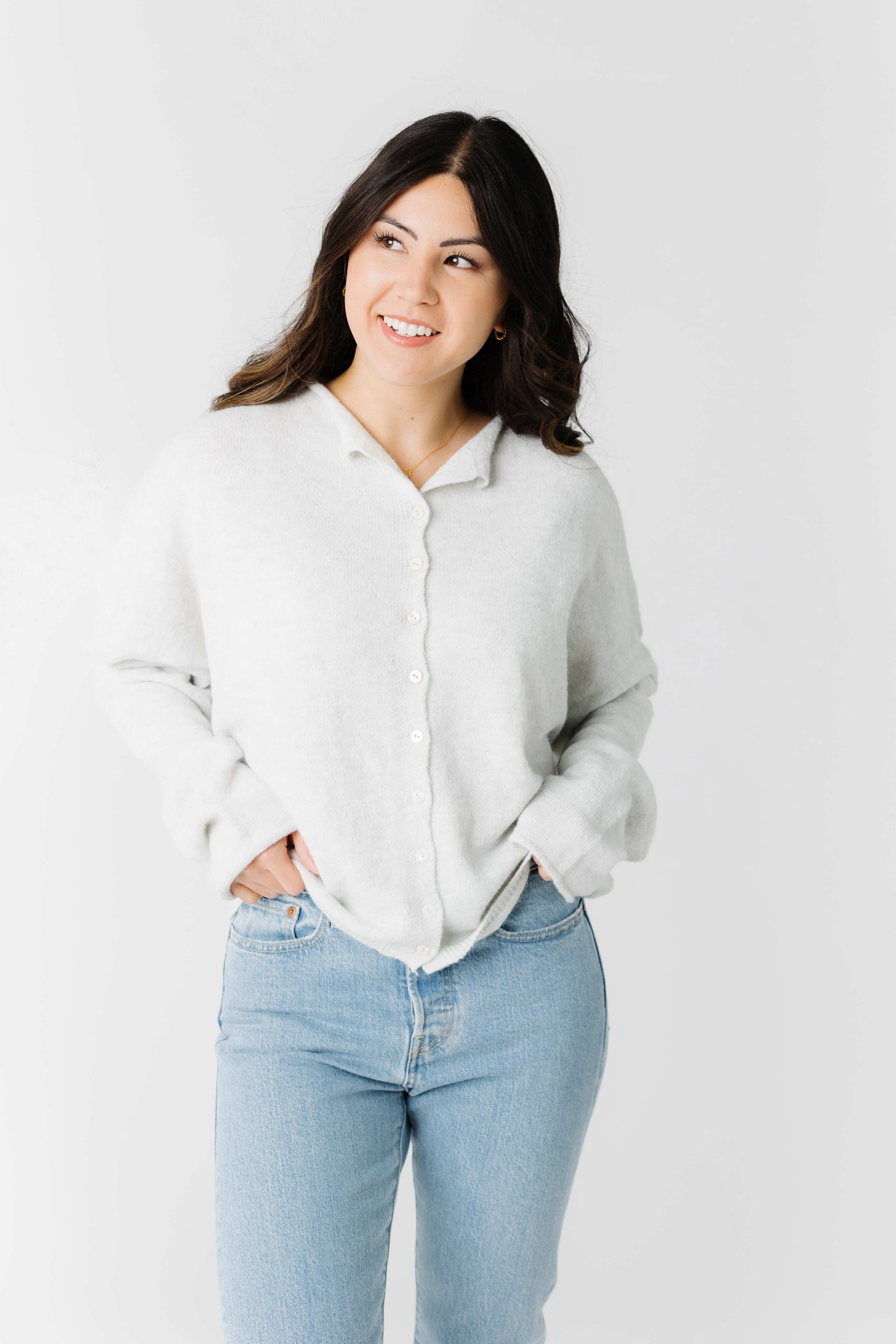 Aria Soft Cardigan - Light Grey | Called To Surf
