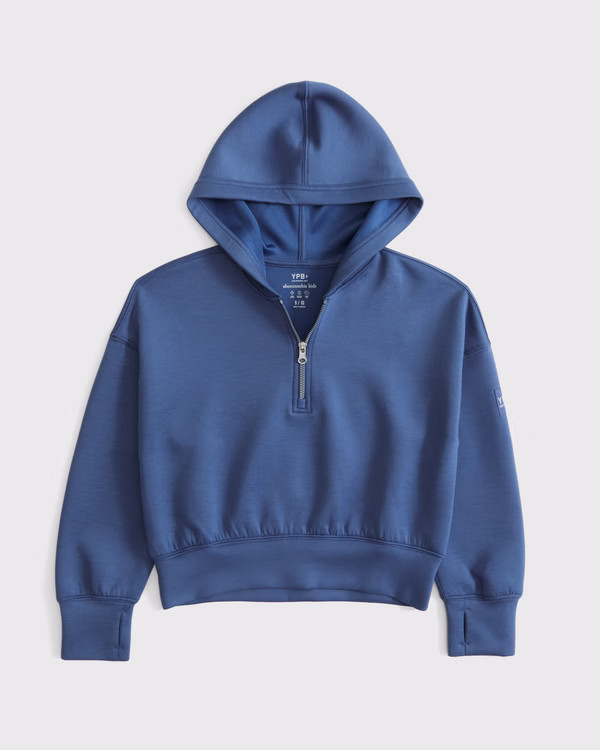 girls ypb neoknit active quarter-zip hoodie | girls | Abercrombie.com | Abercrombie & Fitch (US)