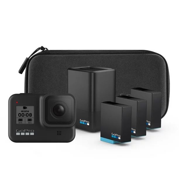 GoPro HERO8 Black Action Camera Bundle with Dual Battery Charger & Bonus Battery - Includes 3 Tot... | Walmart (US)