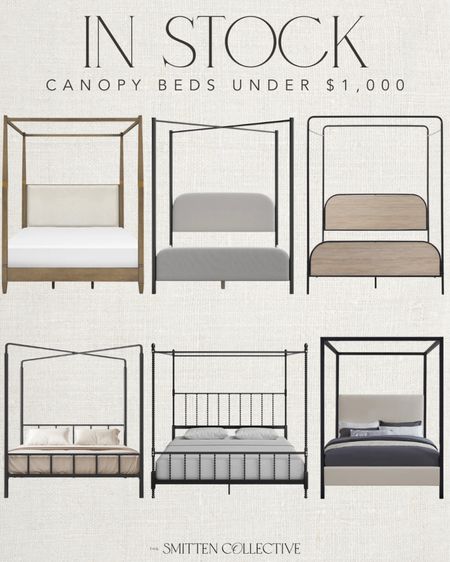 Canopy beds in stock and under $1,000!



#LTKhome #LTKstyletip #LTKsalealert