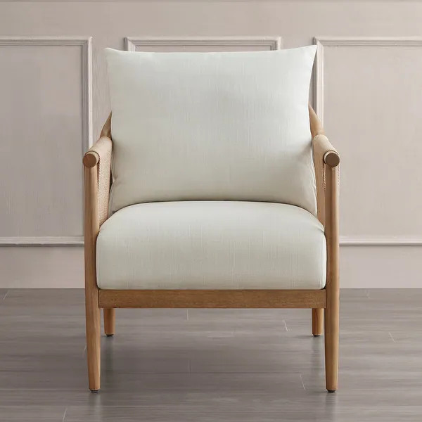 Lynn Accent Chair with Braid Wood Arm - Bed Bath & Beyond - 40116224 | Bed Bath & Beyond