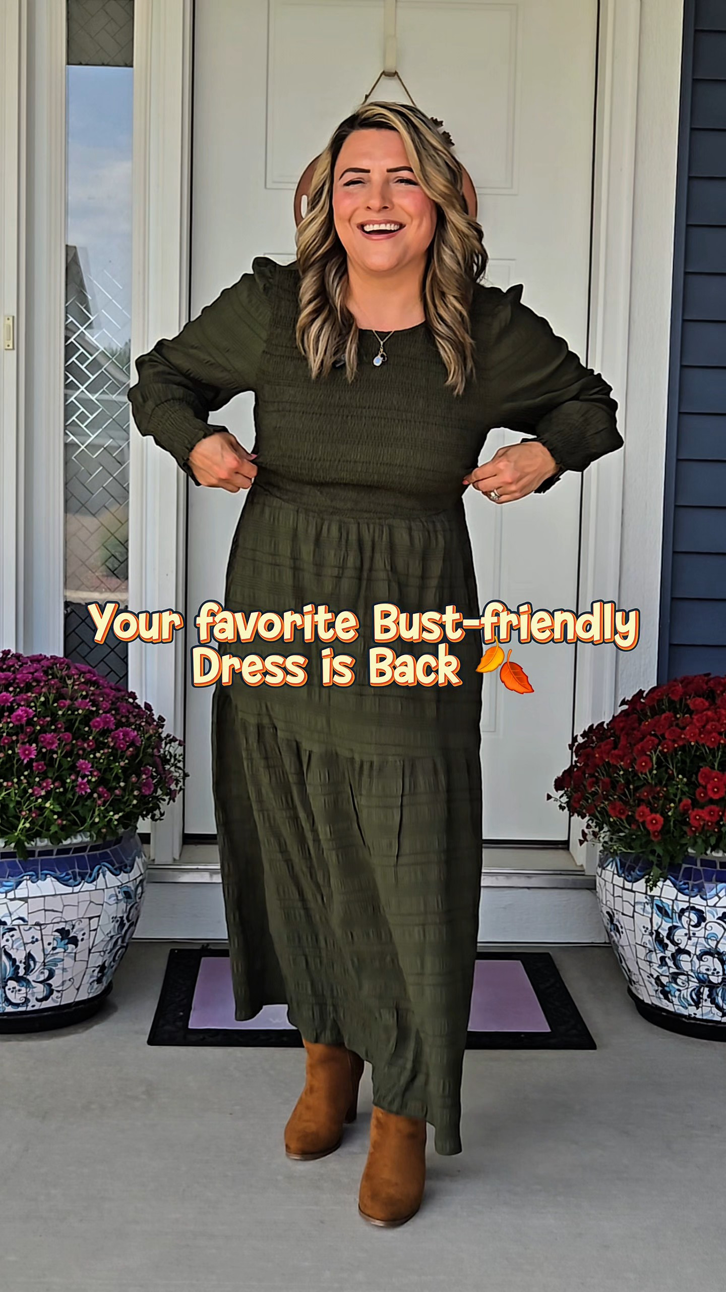 Bust-friendly Dress for Fall 

#LTKPlusSize #LTKPetite #LTKMidsize