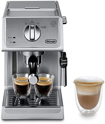 De'Longhi Bar Pump Espresso and Cappuccino Machine, 15", Stainless Steel | Amazon (US)