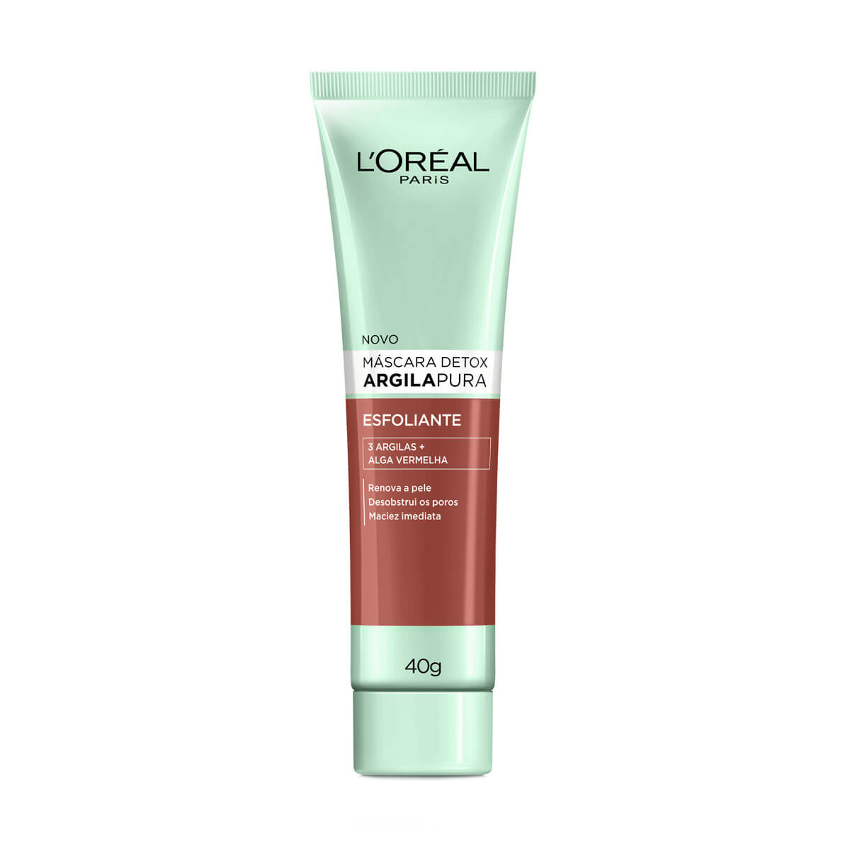 Máscara Facial Detox L'Oréal Argila Pura Esfoliante 40g 40g | DrogaRaia (BR)