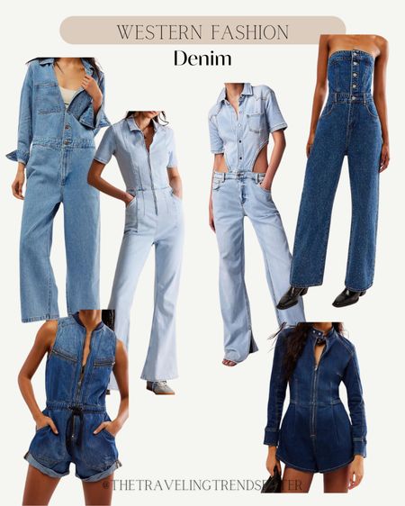 Denim romper - denim jumpsuit - denim outfit A rodeo - western fashion - rodeo 

#LTKfindsunder100 #LTKfindsunder50 #LTKstyletip