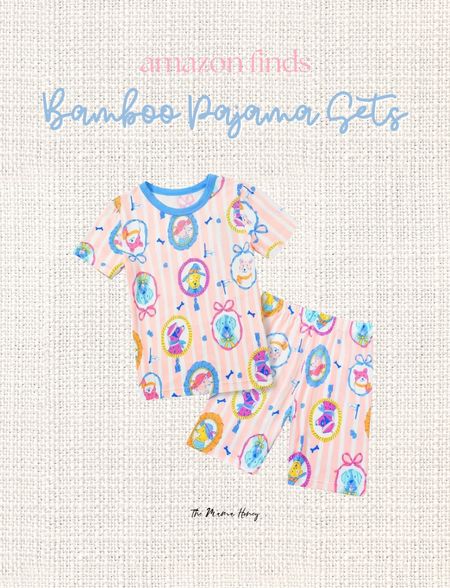 Amazon finds kids 2 piece short sleeves and shorts bamboo viscose pajama set! Dog print. Girly dog print pajamas for toddlers and young kids. Under $25 bamboo pajamas

#LTKsalealert #LTKSeasonal #LTKkids