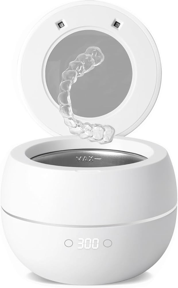 Ultrasonic Retainer Cleaner Cleaning Machine, 44kHz Jewelry Clean Pod 250ML Portable Ultra Sonic ... | Amazon (US)