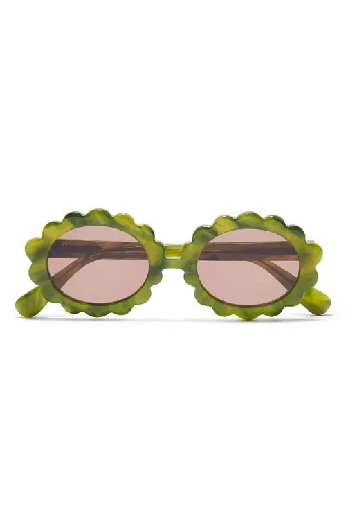 Lele Sadoughi Daisy Oval Sunglasses in Fern Green at Nordstrom | Nordstrom