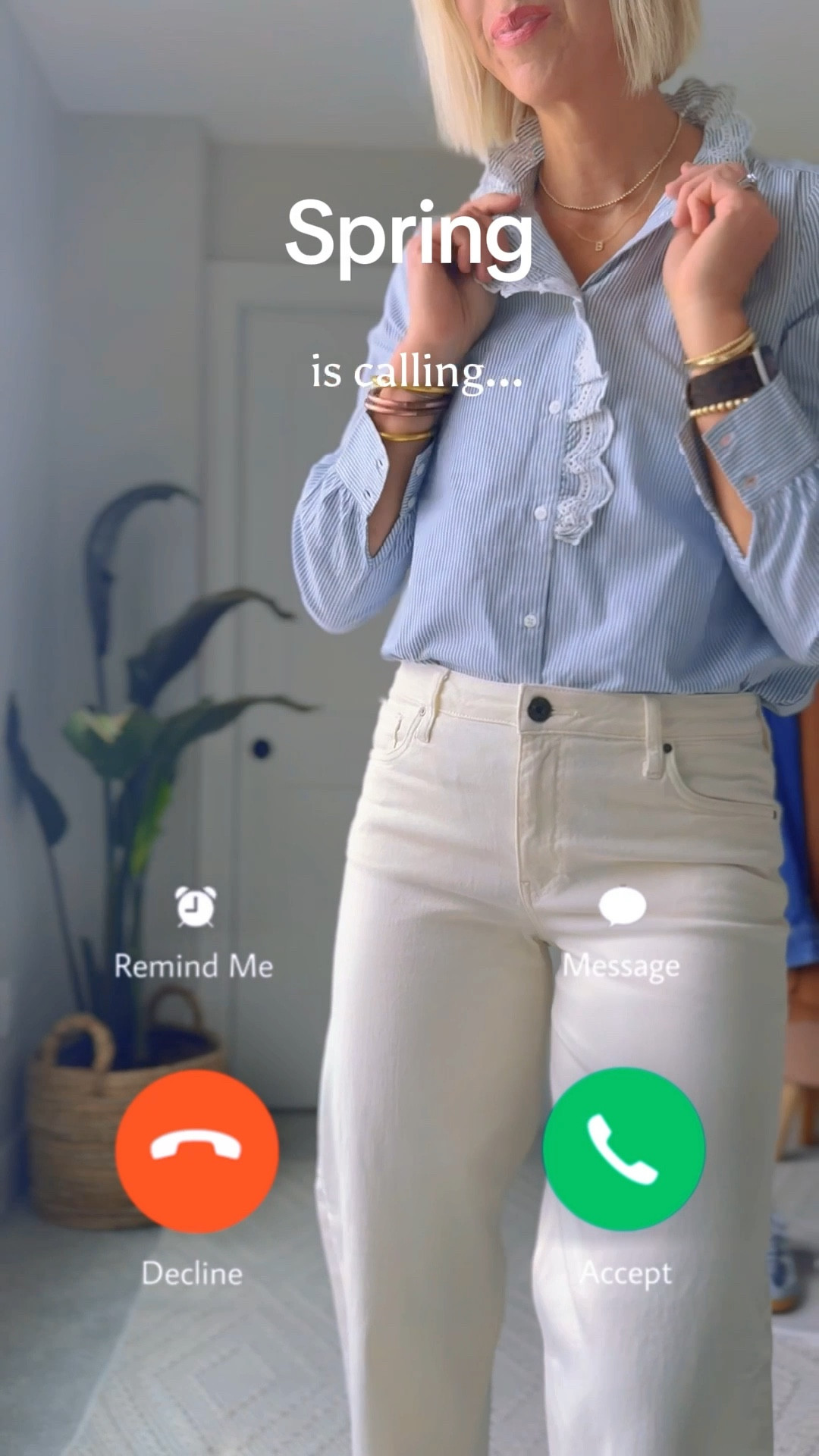 Here are a few spring staples that will instantly elevate your wardrobe this season!! Stripe blouse, white jeans, a do-it-all dress, statement flats, the perfect pair of jeans, cozy sweater

#LTKOver40 #LTKWatchNow #LTKStyleTip