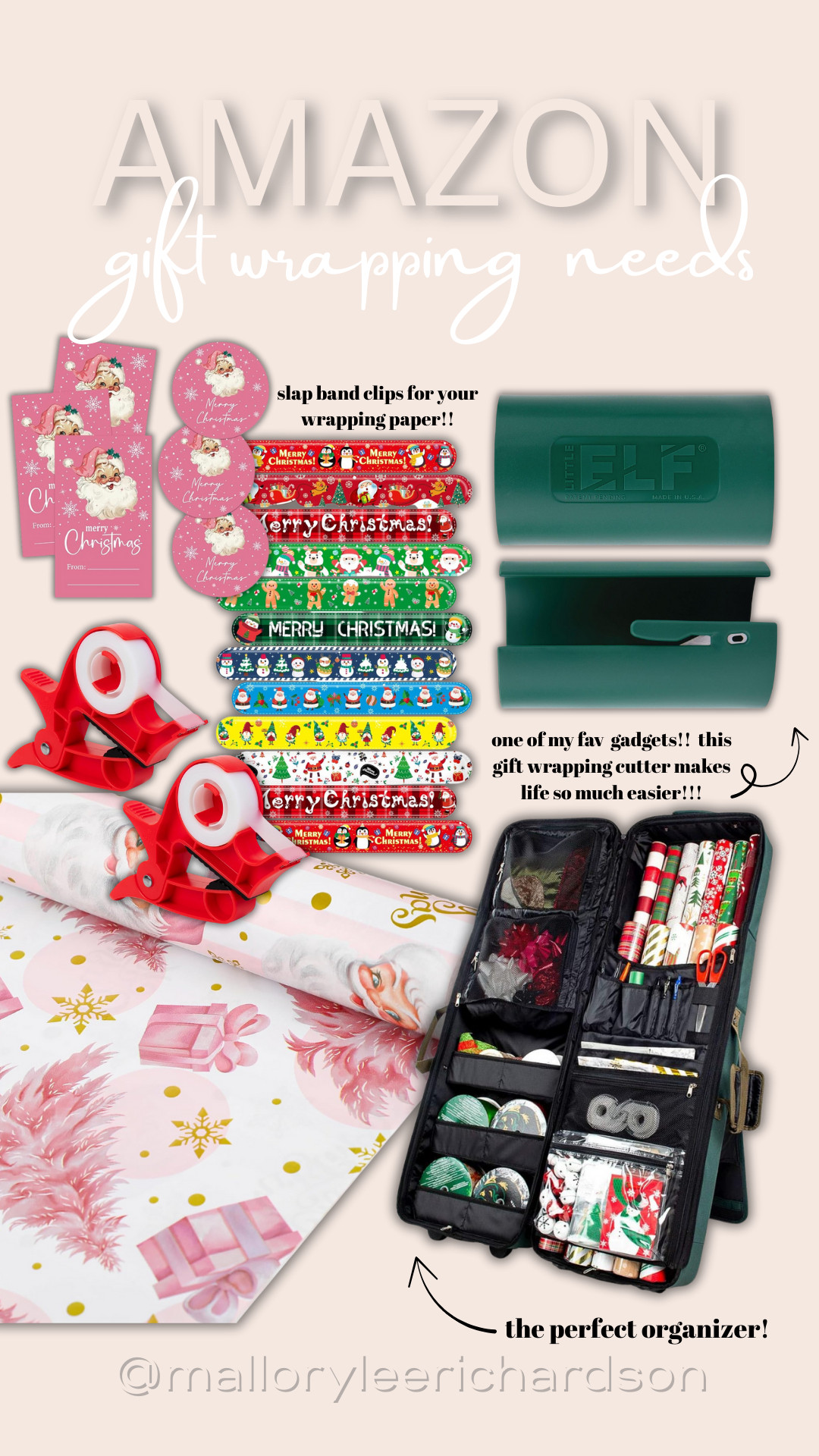 Need help with your holiday gift wrapping? I've got you covered with my top picks!

wrapping paper, gift tags, gift wrapping cutter, wrapping tool, gift bag storage, holiday organizing, gift wrapping, holiday gifts, mallory lee richardson 

 #LTKGiftGuide #LTKHoliday #LTKFindsUnder50