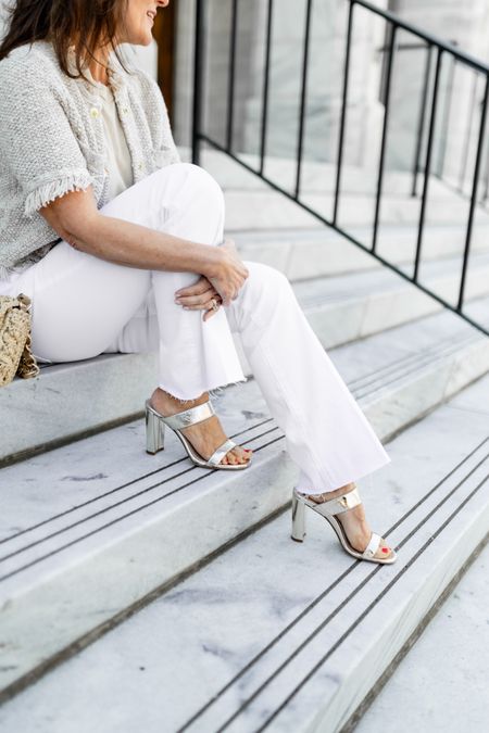 Gold heeled sandals are a summer must.  The perfect complement to all your neutral outfits.

Wearing Inez gold Sara sandals that are so comfortable.  Easy to wear with jeans or dresses.  use code BETH15 for 15% off.
Comfortable shoes, summer sandals, summer outfits
#ltkpetite #petite

#LTKStyleTip #LTKSeasonal #LTKShoeCrush