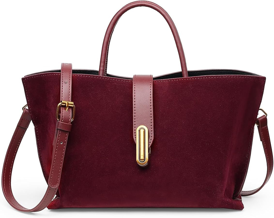 Chic PU Crossbody tote bags for women - Lock Clasp shoulder handbag for Work and Daily Use, Versa... | Amazon (US)