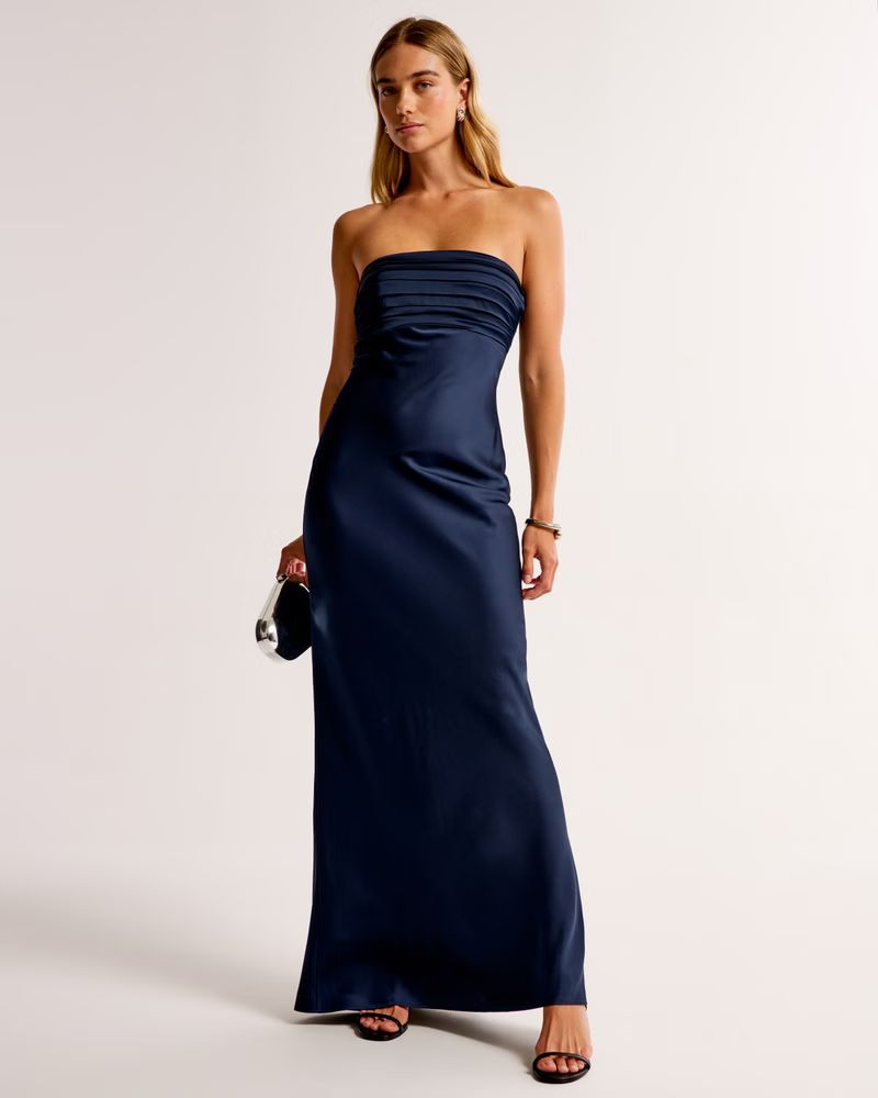 The A&F Emerson Strapless Slim Maxi Dress | Abercrombie & Fitch (US)