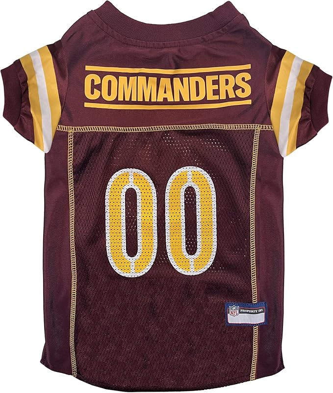 NFL Washington Commanders Dog Jersey, Size: Medium. Best Football Jersey Costume for Dogs & Cats.... | Amazon (US)