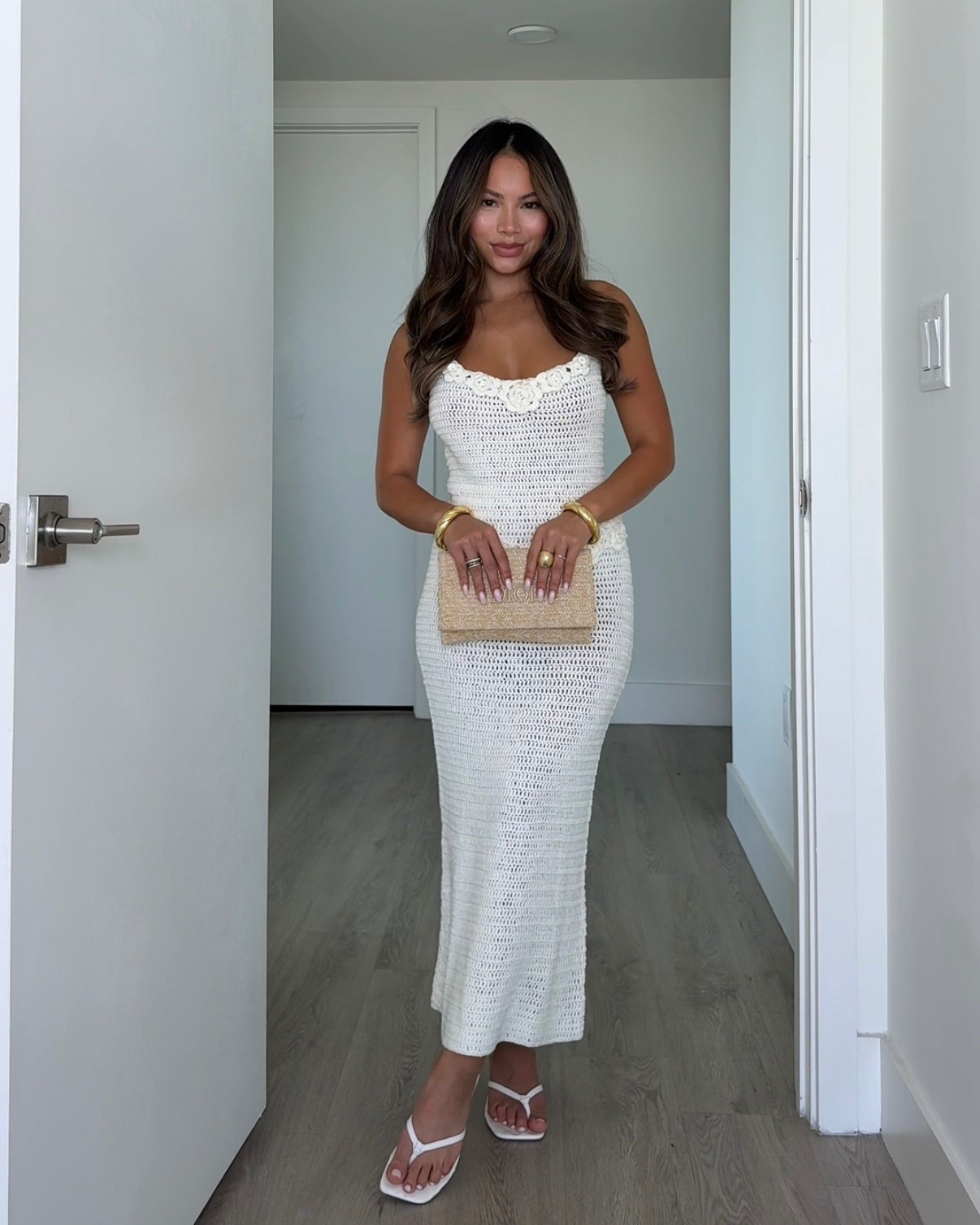 this dress runs big! I pinned the straps together in the back to tighten them. definitely size down! 