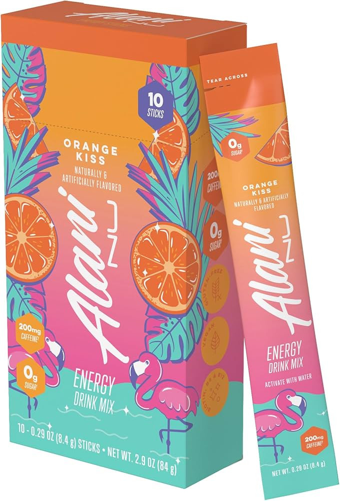 Alani Nu ORANGE KISS Energy Sticks | Energy Drink Powder | 200mg Caffeine | On-The-Go Drink Mix |... | Amazon (US)