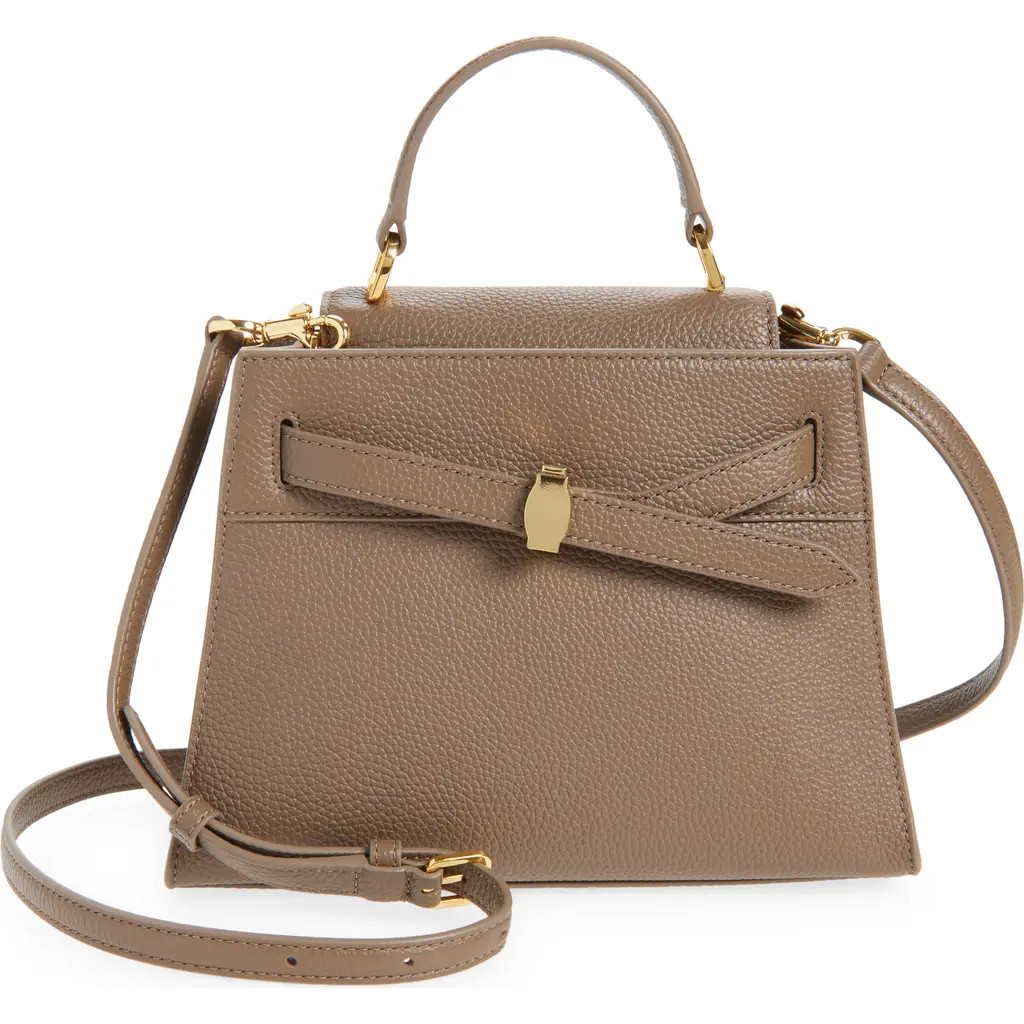 Veronica Beard Dash Leather Top Handle Bag in Bark at Nordstrom | Nordstrom