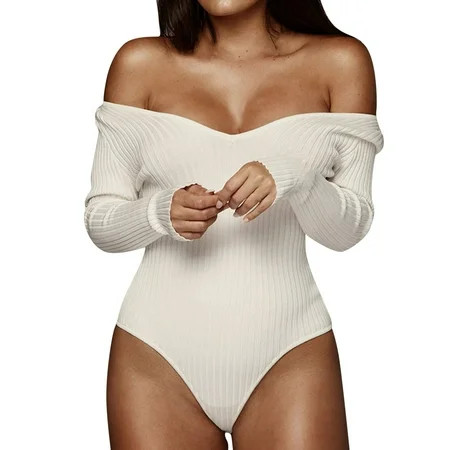 ZHAGHMIN Romper Bodysuit Womens Sweetheart Square V Neck Short Sleeve Long Sleeve T Shirts Tops Body | Walmart (US)