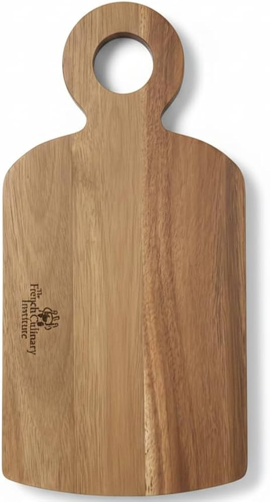 French Culinary Institute Premium Handled Acacia Wood Cutting & Charcuterie Board, Small | Amazon (US)