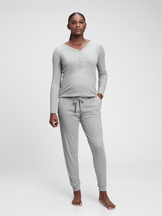 Maternity Henley Knit Sleep Set | Gap (US)