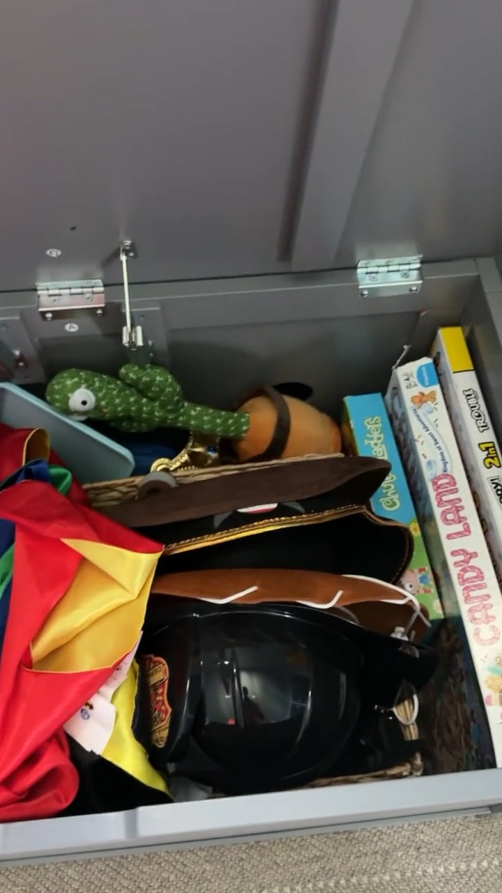 Get the perfect playroom setup with these essentials.

toy workbench, toy chest, wooden toys, pretend play, kids' playroom, wooden tools, gracewhite