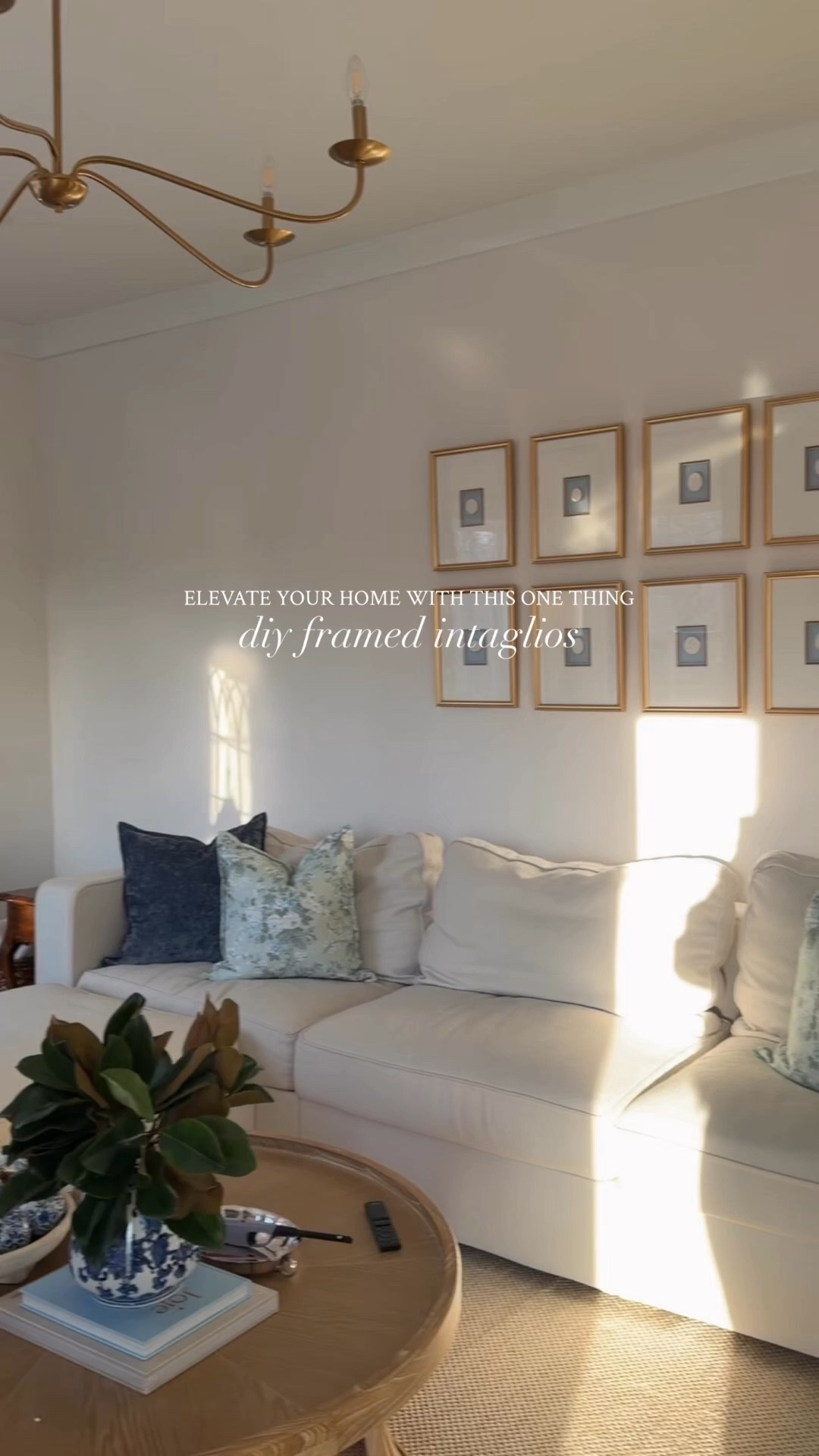 I shared how I made these DIY intaglio frames a few weeks ago, and I loved them so much I decided to add a few more.

Sometimes the difference between a room feeling nice and a room feeling finished is just layering in a few more details.

Adding these really helped the wall feel more balanced and elevated — and honestly made the whole living room feel a little more expensive.

Proof that the smallest changes can make the biggest difference.

#diyhomedecor
#classicinteriors
#grandmillennialstyle
#intaglio 
#livingroomdetails


#LTKvlog #LTKHome #LTKdayinmylife
