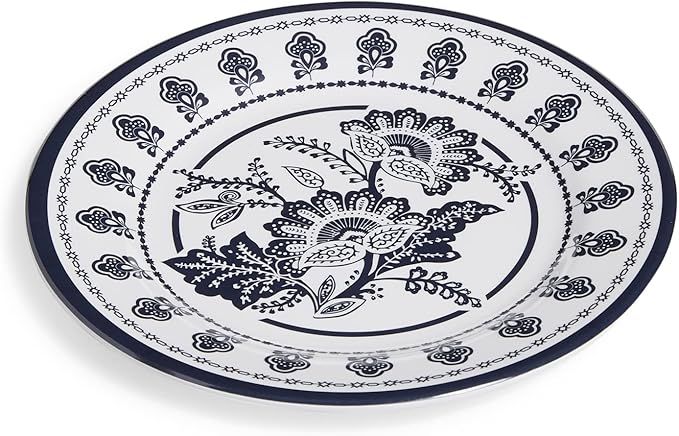 Vera Bradley Women's Indoor/Outdoor Melamine Salad Plate, Java Navy & White, One Size | Amazon (US)