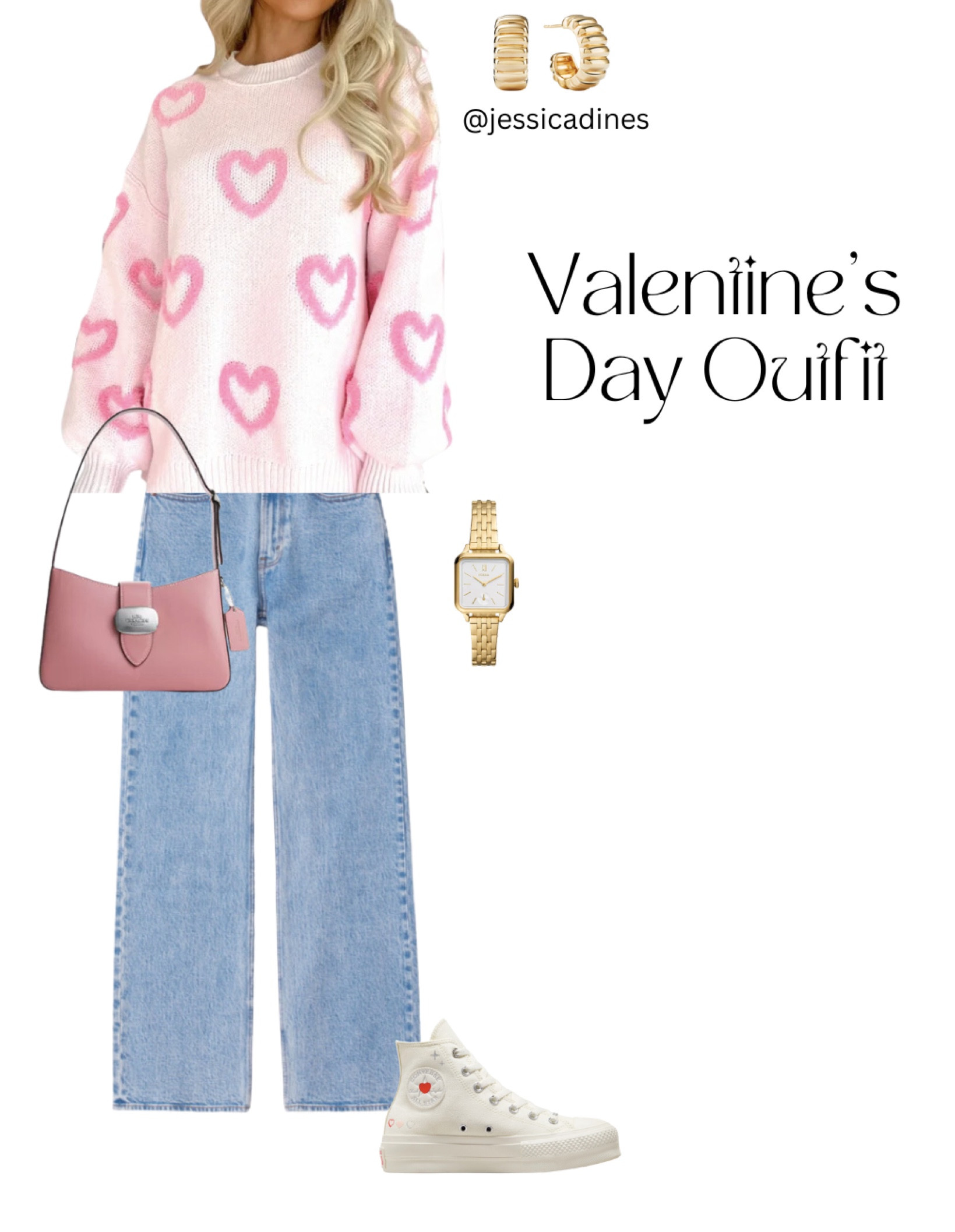 Cute Valentine’s Day outfit! Perfect for girls brunch or shopping around. 💕 

Women’s fashion style inspo Amazon finds Abercrombie jeans fossil watch converse 

#LTKstyletip #LTKfindsunder50 #LTKSeasonal