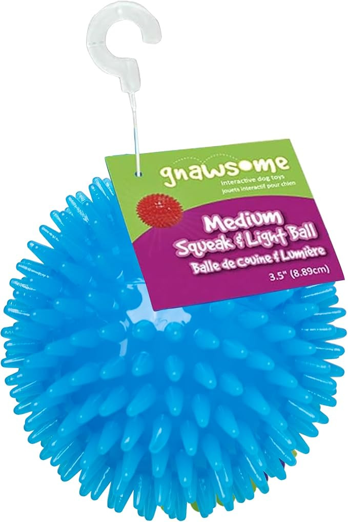 Gnawsome™ 3.5” Spiky Squeak & Light Ball Dog Toy - Medium, Cleans Teeth and Promotes Good Den... | Amazon (US)