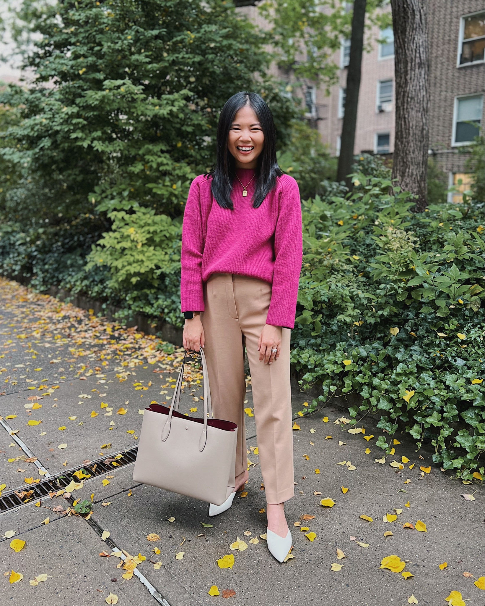 Pink sweater (XS)
Khaki pants (4P)
Taupe tote bag
White pumps (1/2
size up)
Ann Taylor sweater
Ann Taylor outfit
Business casual
outfit
Smart casual outfit
Teacher outfit
Fall work outfit
Fall outfit
White mule pumps
Amazon shoes
Kate Spade tote bag

#LTKworkwear #LTKSeasonal #LTKstyletip
