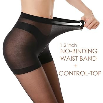 G&Y 3 Pairs Women's Sheer Tights - 20D Control Top Pantyhose with Reinforced Toes | Amazon (US)