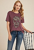 Leopard Skull Oversized Fit Graphic Tee | Maurices