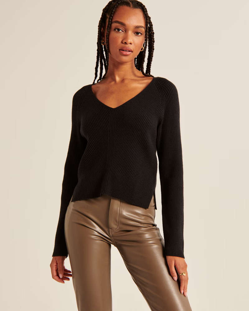 LuxeLoft V-Neck Sweater | Abercrombie & Fitch (US)
