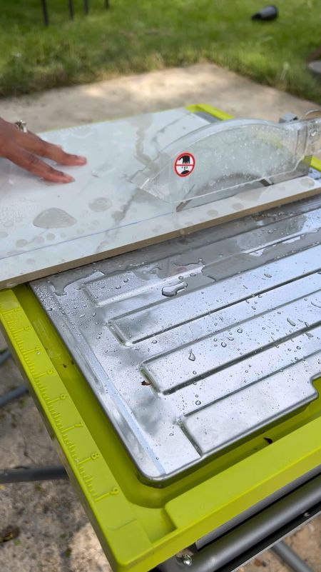 DIYing tile cutting made easy with my wet saw by Ryobi! It’s easy to handle and comes with a foldable stand for your convenience…currently on Sale 😃 | father’s day gift idea | @homedepot | #homedepot 

#LTKsalealert #LTKGiftGuide #LTKhome