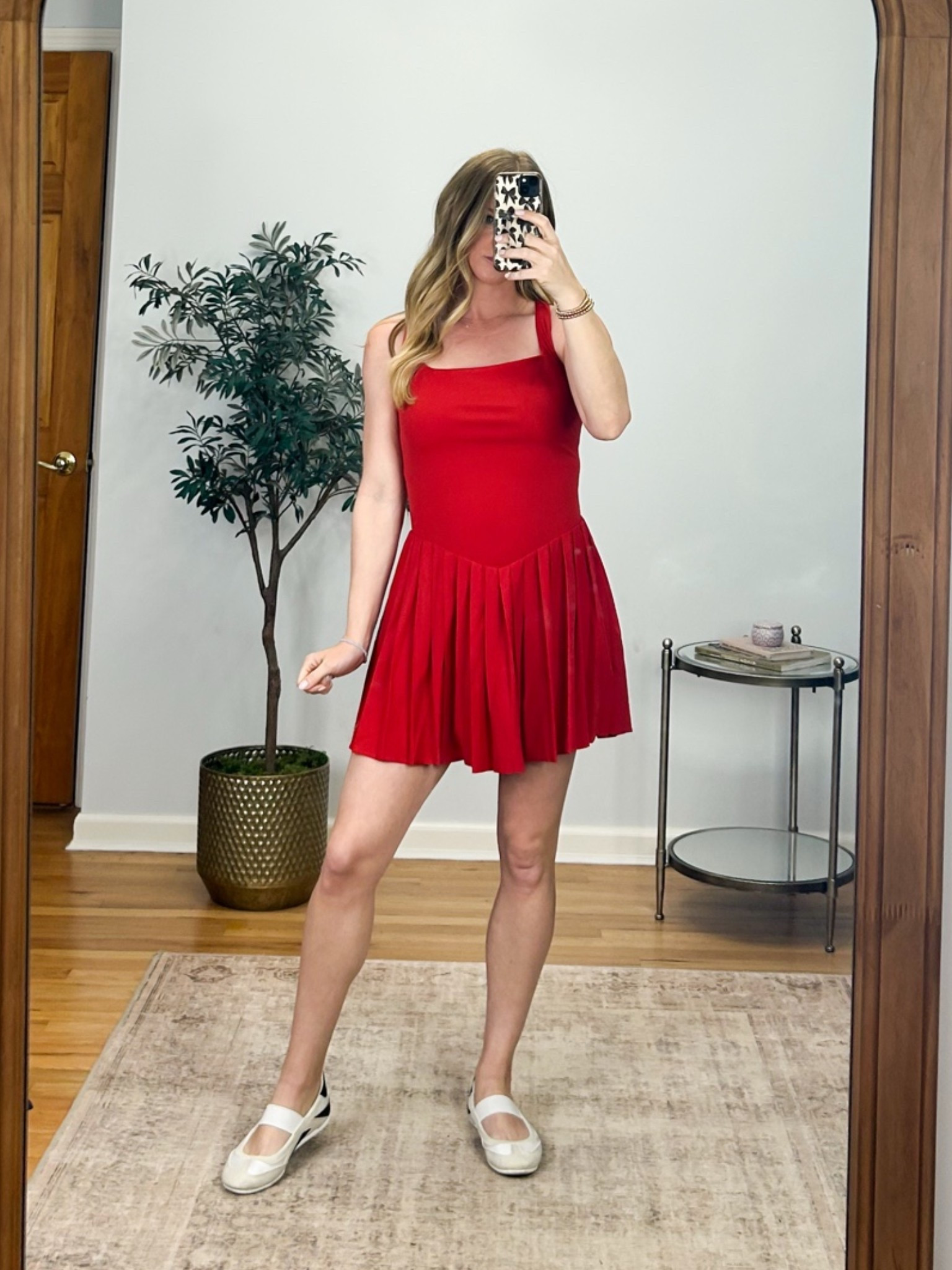 20% off this cute little tennis dress! Love the pleating with built in shorts. Wearing size medium. 

Summer outfit. Sports outfit. Active outfit.

#LTKSeasonal #LTKActive #LTKootd