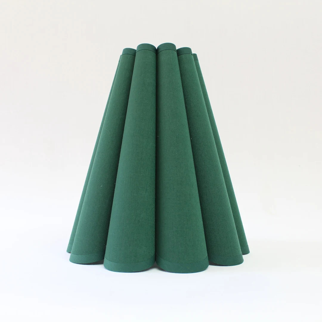 Duzy Handmade Scallop Shape Dark Green With Trim Fabric and Acrylic Lampshade for Home Decor-17, ... | Etsy (US)