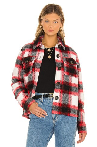 Steve Madden Hot Work Jacket in True Red from Revolve.com | Revolve Clothing (Global)