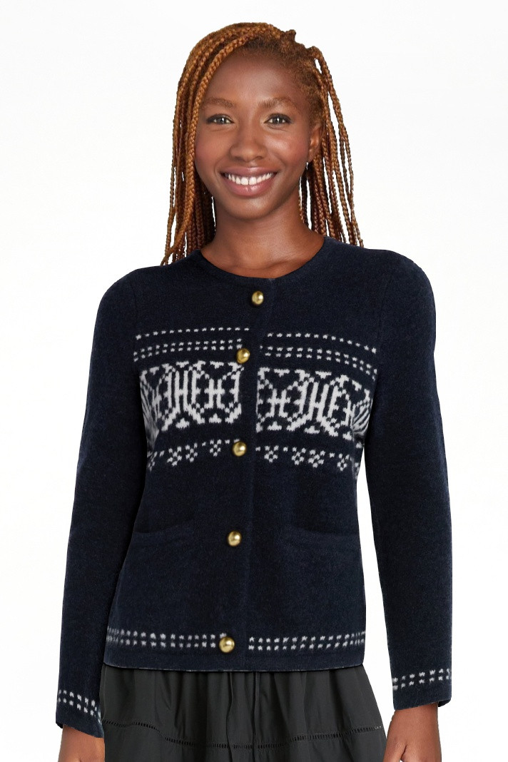 Free Assembly Women's and Women's Plus Fair Isle Cardigan with Welt Pockets, Midweight, Sizes XS-... | Walmart (US)