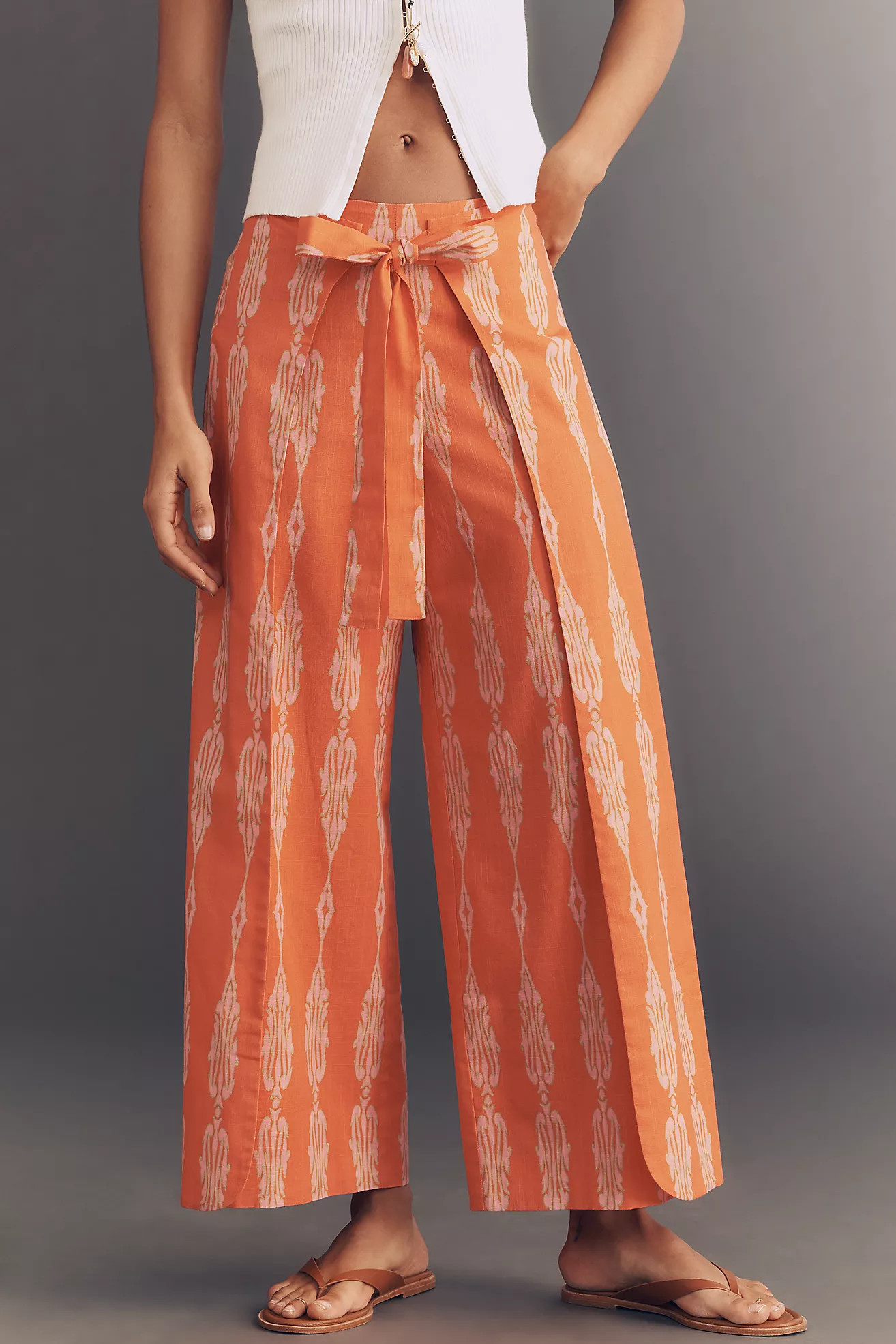 Mestiza Chloe Cotton Wrap Pants | Anthropologie (US)