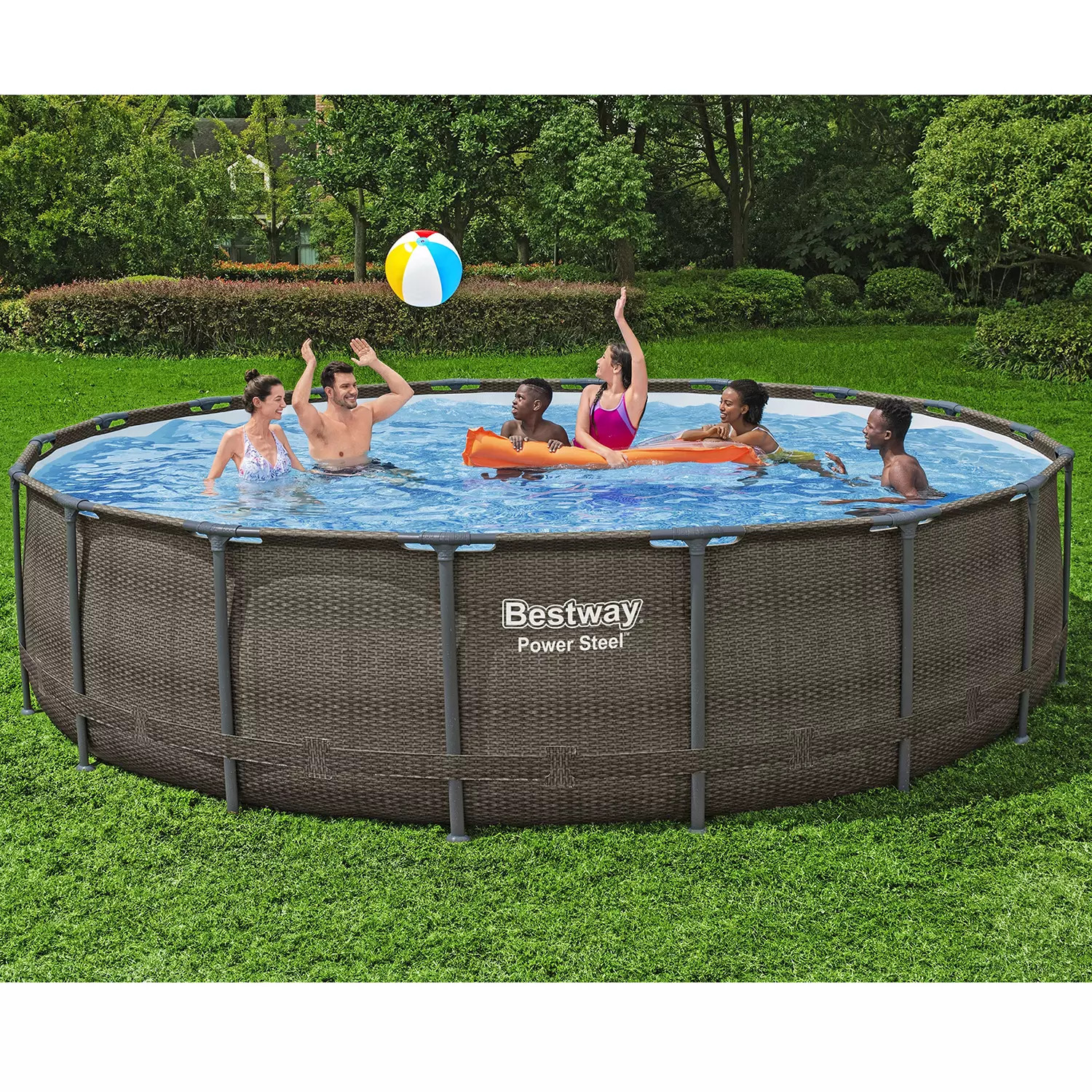 Bestway Power Steel 18’ x 48” Round Above Ground Pool Set | Sam's Club