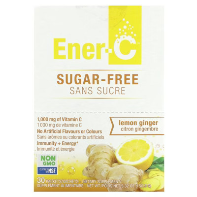 Ener-C Vitamin C Drink Mix, Sugar Free, Lemon Ginger, 1,000 mg, 30 Packets | Target