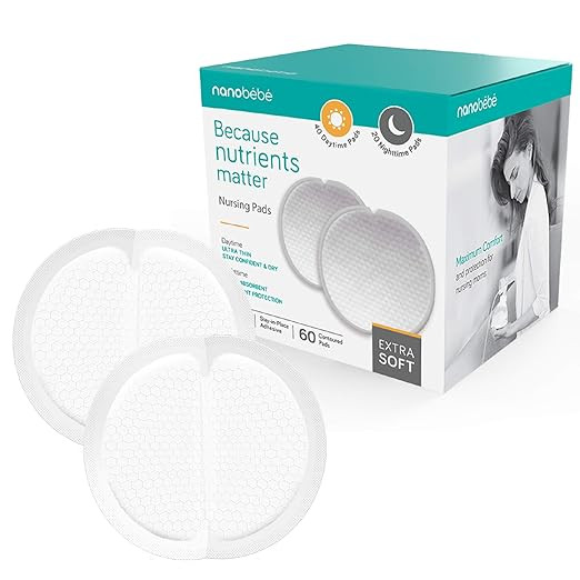 Nanobébé Disposable Nursing Pads – 40 Days and 20 Nights Ultra Thin & Extra Absorbent Vented ... | Amazon (US)