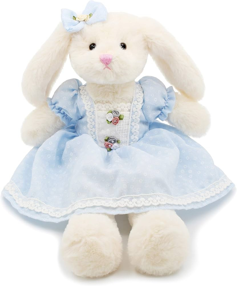 oits cute Small Soft Stuffed Animal Bunny Rabbit Plush Toy for Baby Girls 15inch (White Rabbit We... | Amazon (US)
