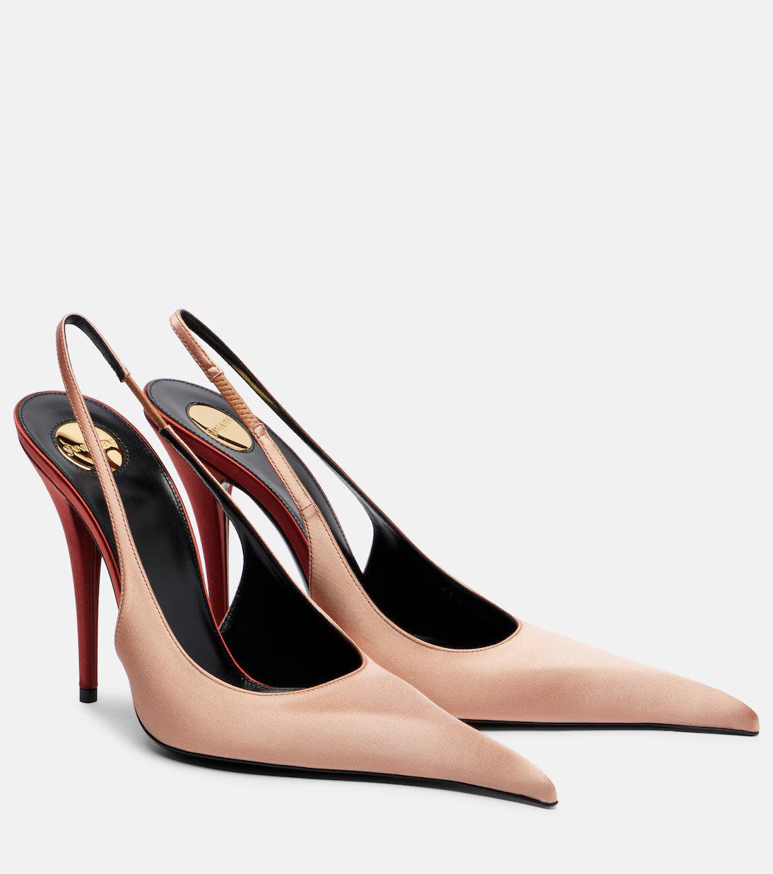 Deroche 110 crêpe satin slingback pumps | Mytheresa (INTL)