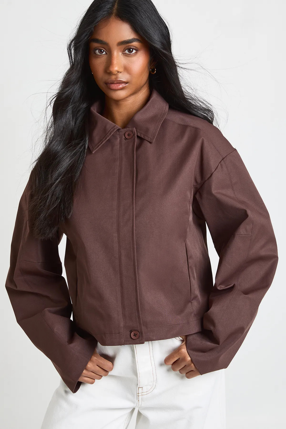 Jackets & Coats | Boxy Short Trench Jacket | boohoo | Boohoo.com (UK & IE)