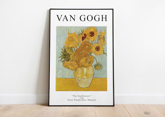 Vincent Van Gogh Sunflowers Print  Vincent Van Gogh Poster  | Etsy | Etsy (US)