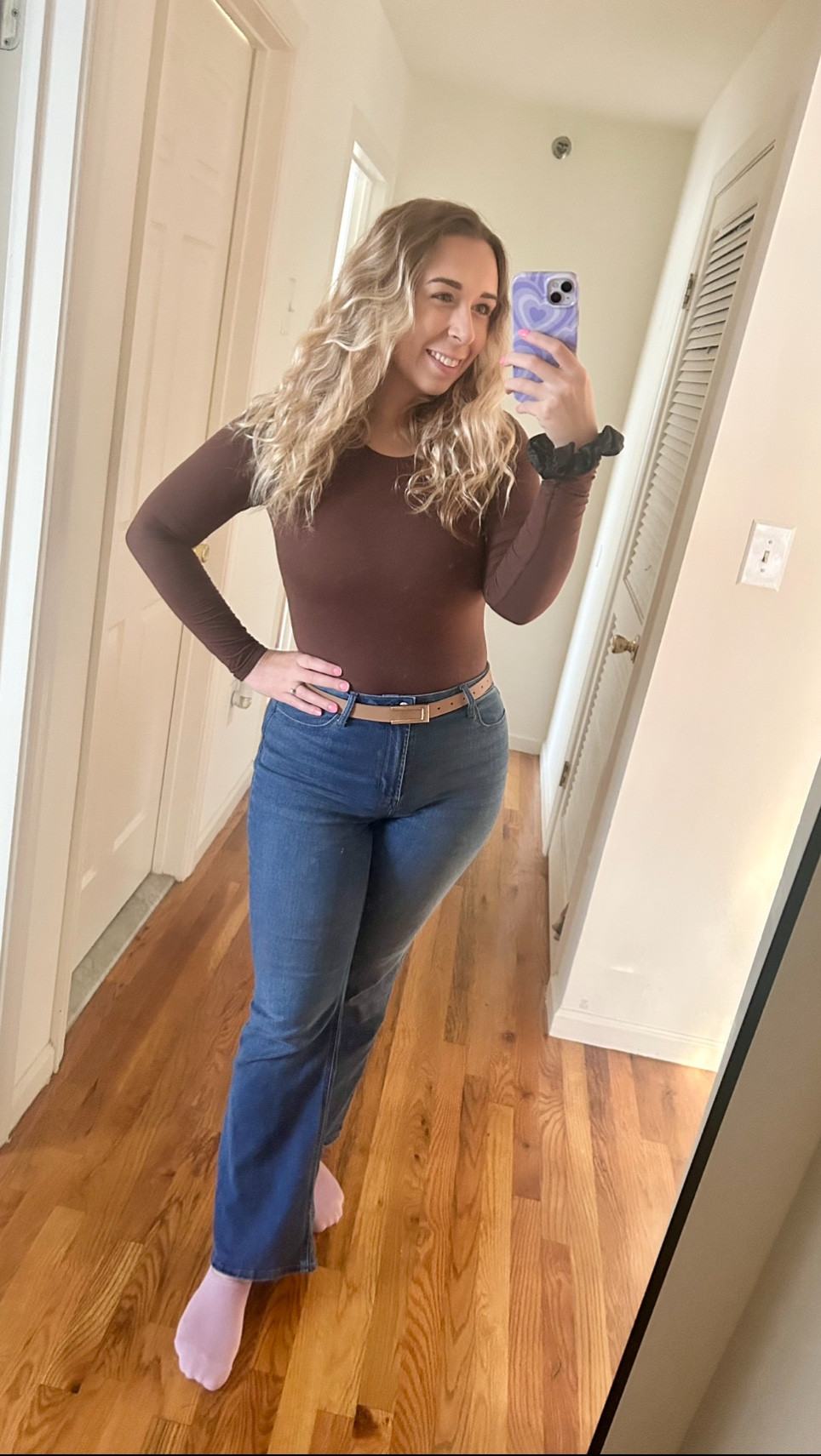 ✨my favorite hair style hack✨ 

I love braiding my hair at night and waking up to wavy hair that lasts all day long 

outfit details 
Top @pumiey.us 
Jeans @oldnavy 
Belt @amazon 

#hair #hairstyles #hairstyle #beauty #outfit #outfitoftheday #ootd #style #fashion #trending #discoverunder5k #deeboughtwhat #ltku